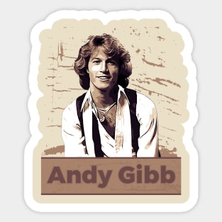 Andy gibb // Brown vintage Sticker
